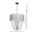 MiLagro ALMERIA SILVER BLACK nowoczesne lampy do wnętrz