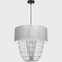 MiLagro Lampa wisząca ALMERIA SILVER/BLACK 1xE27 MLP6437