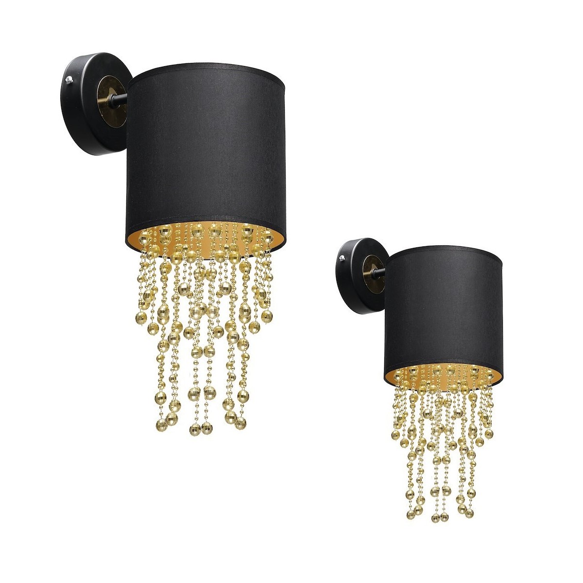 MiLagro Kinkiet ALMERIA BLACK/GOLD 1xE27 MLP6438