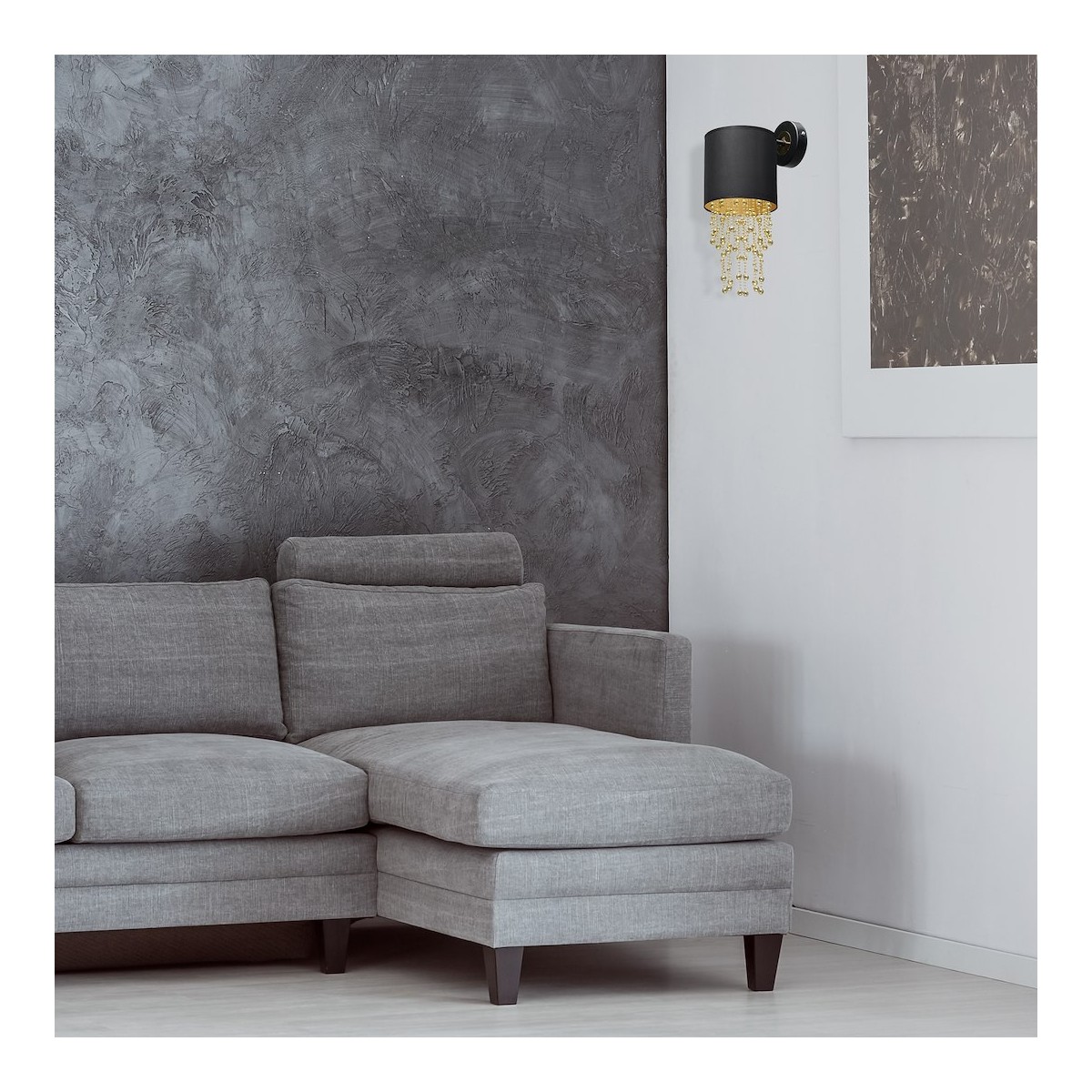 MiLagro Kinkiet ALMERIA BLACK/GOLD 1xE27 MLP6438