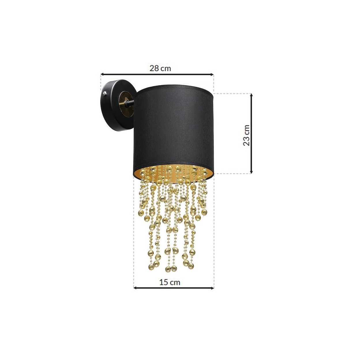 MiLagro ALMERIA BLACK GOLD designerskie lampy LED