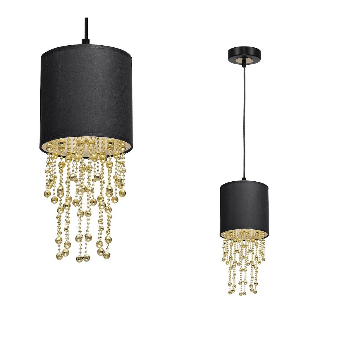 MiLagro Lampa wisząca ALMERIA BLACK/GOLD 1xE27 MLP6439