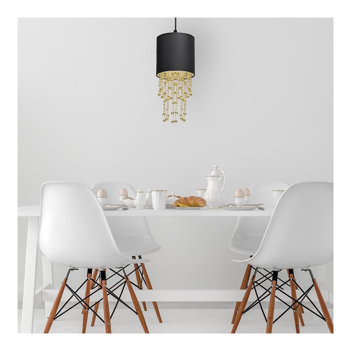 MiLagro Lampa wisząca ALMERIA BLACK/GOLD 1xE27 MLP6439
