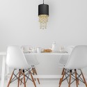 MiLagro Lampa wisząca ALMERIA BLACK/GOLD 1xE27 MLP6439