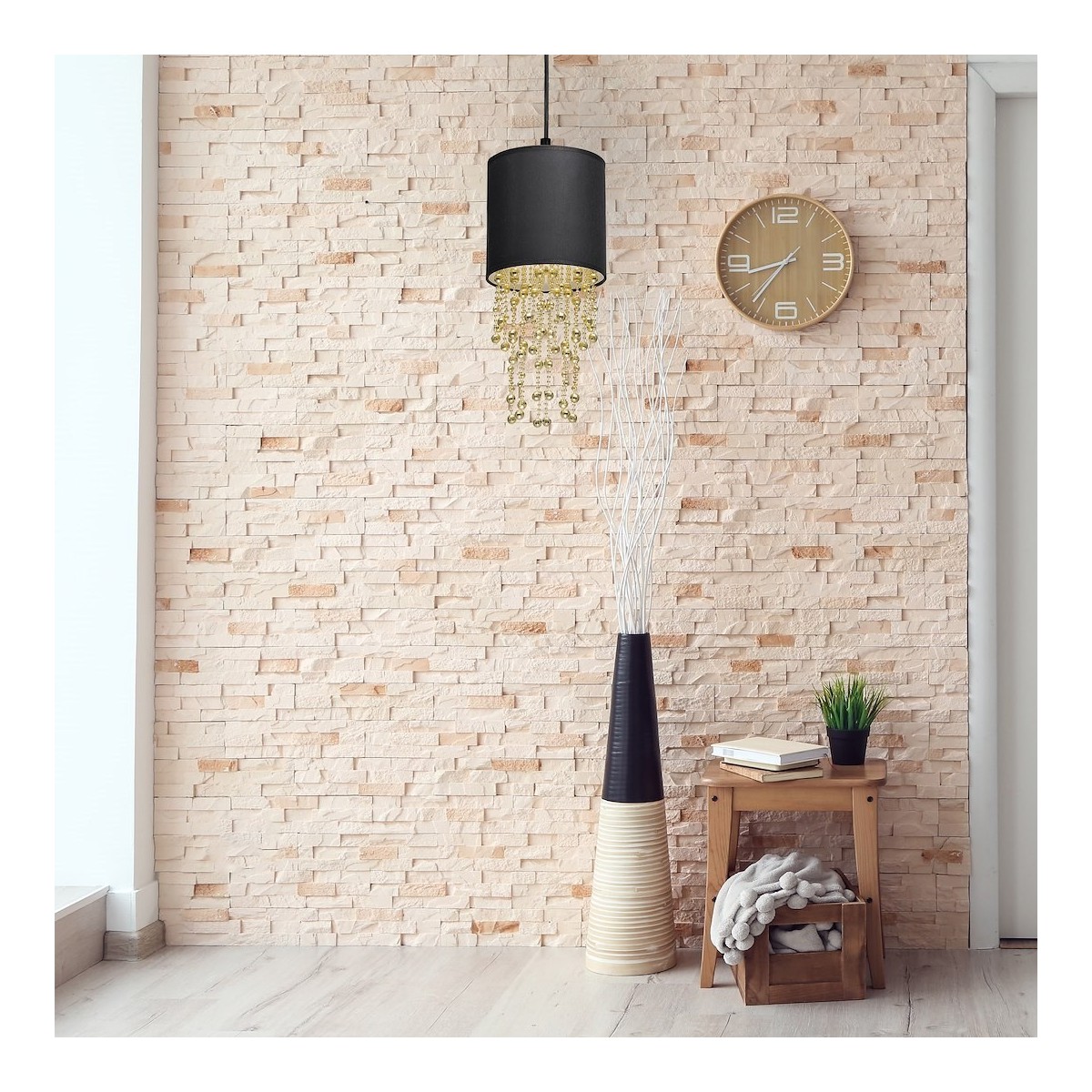 MiLagro Lampa wisząca ALMERIA BLACK/GOLD 1xE27 MLP6439
