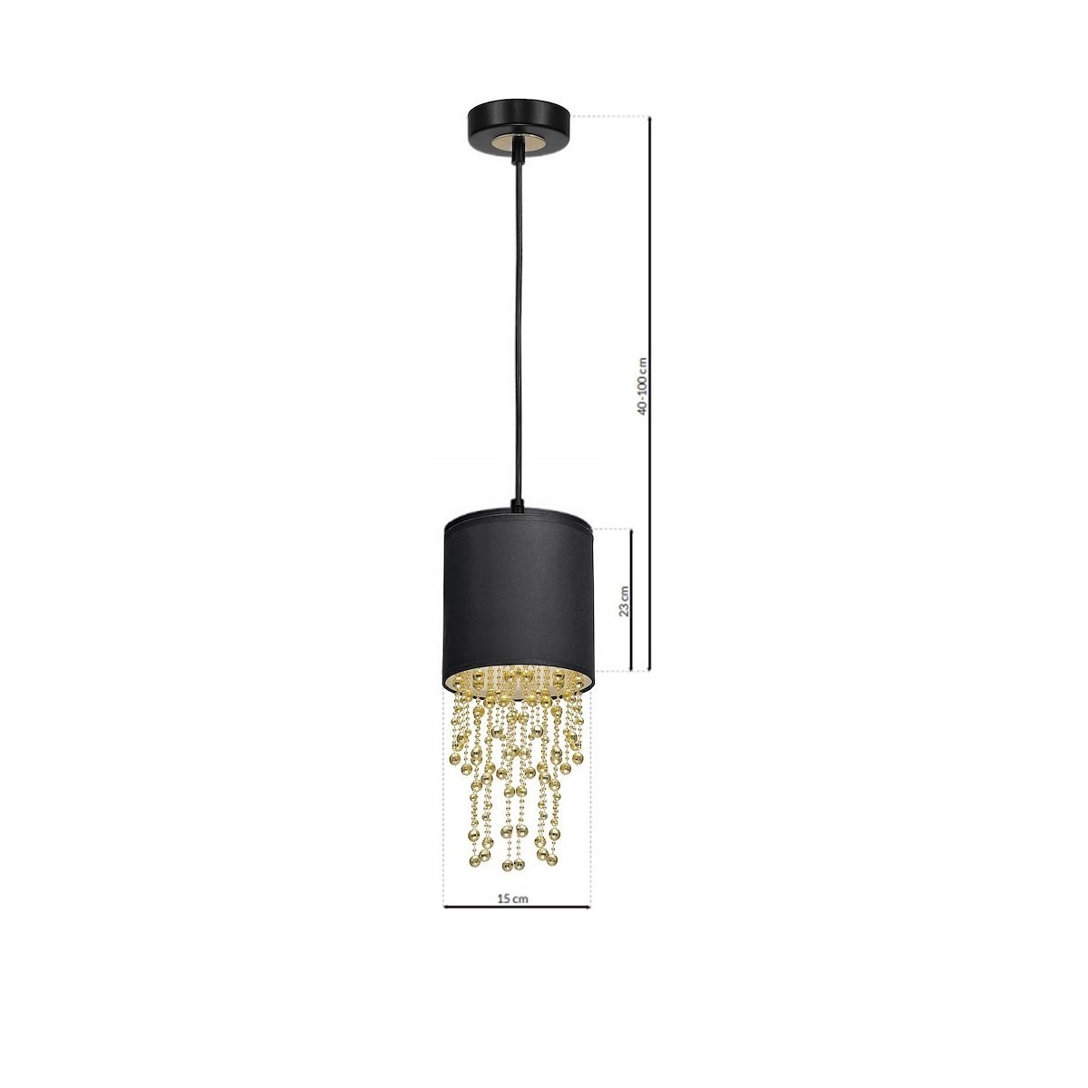 MiLagro Lampa wisząca ALMERIA BLACK/GOLD 1xE27 MLP6439