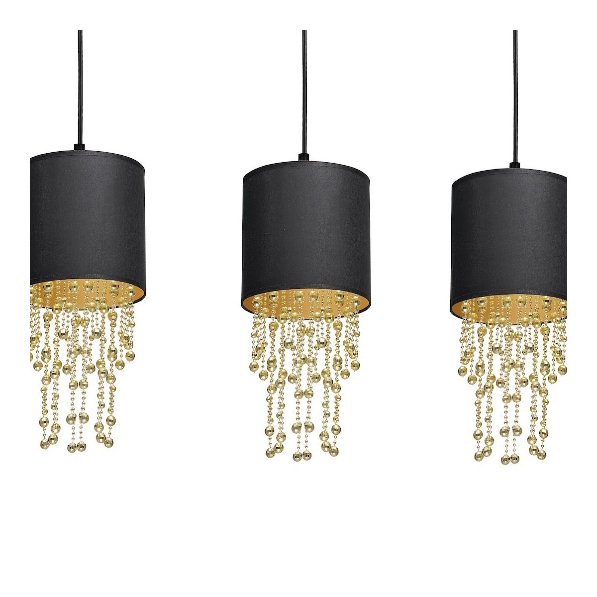MiLagro Lampa wisząca ALMERIA BLACK/GOLD 3xE27 MLP64400