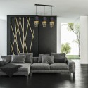 MiLagro Lampa wisząca ALMERIA BLACK/GOLD 3xE27 MLP64400