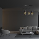 MiLagro Lampa wisząca ALMERIA BLACK/GOLD 3xE27 MLP64400