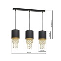 MiLagro Lampa wisząca ALMERIA BLACK/GOLD 3xE27 MLP64400