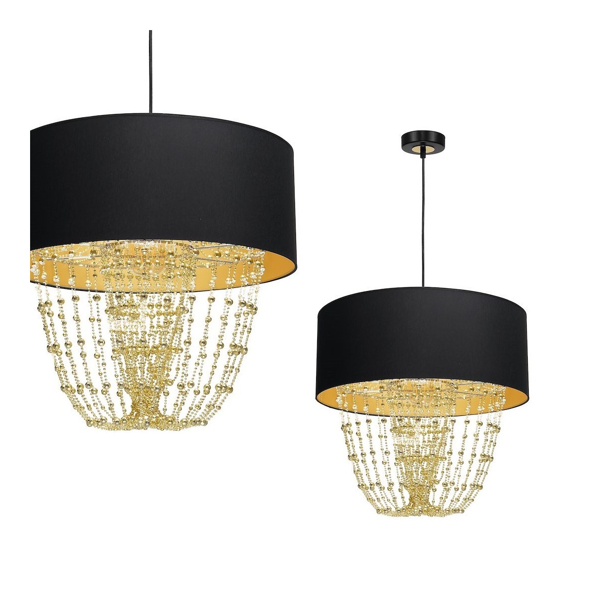 MiLagro Lampa wisząca ALMERIA BLACK/GOLD 1xE27 MLP6442