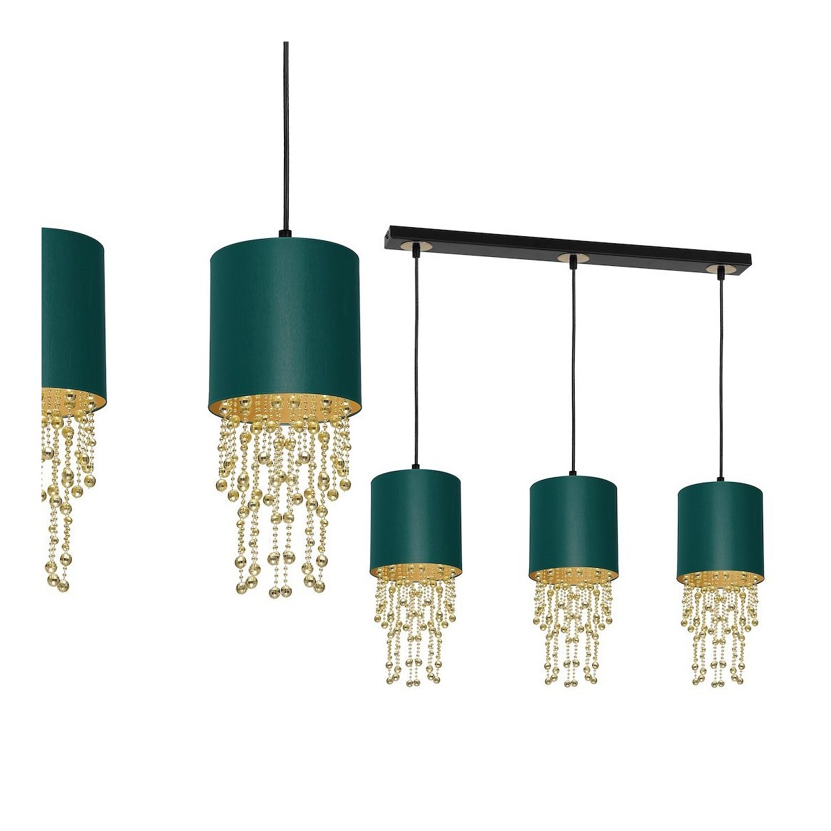 MiLagro Lampa wisząca ALMERIA GREEN/GOLD 3xE27 MLP64500