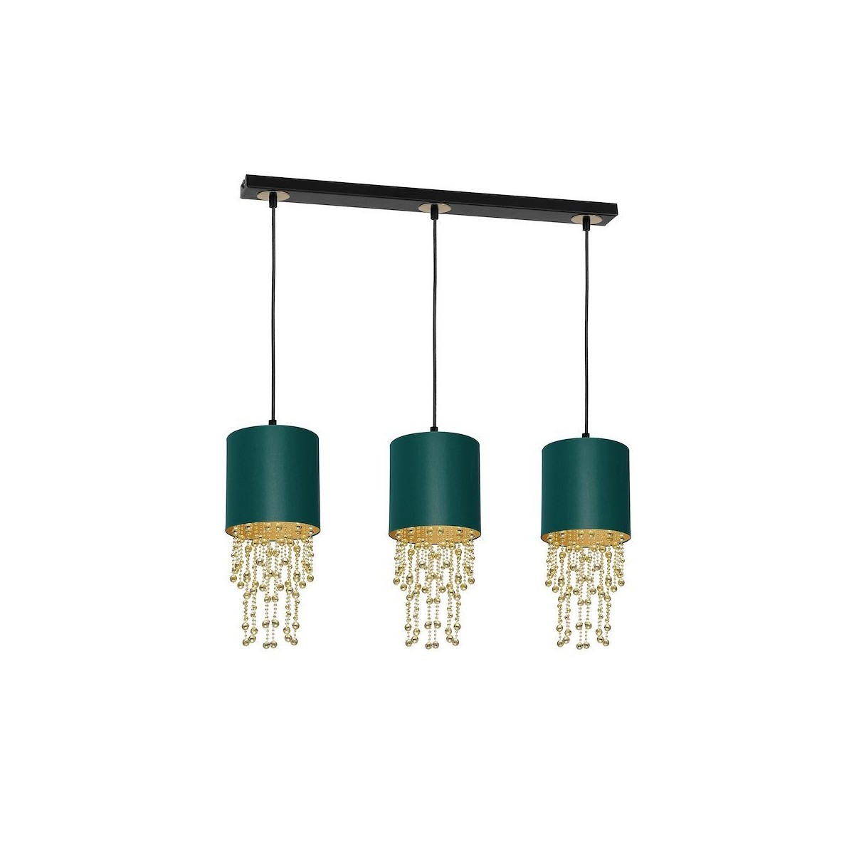 MiLagro Lampa wisząca ALMERIA GREEN/GOLD 3xE27 MLP64500