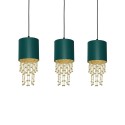 MiLagro Lampa wisząca ALMERIA GREEN/GOLD 3xE27 MLP64500