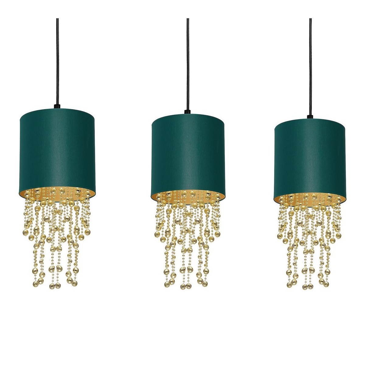 MiLagro Lampa wisząca ALMERIA GREEN/GOLD 3xE27 MLP64500