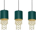 MiLagro Lampa wisząca ALMERIA GREEN/GOLD 3xE27 MLP64500