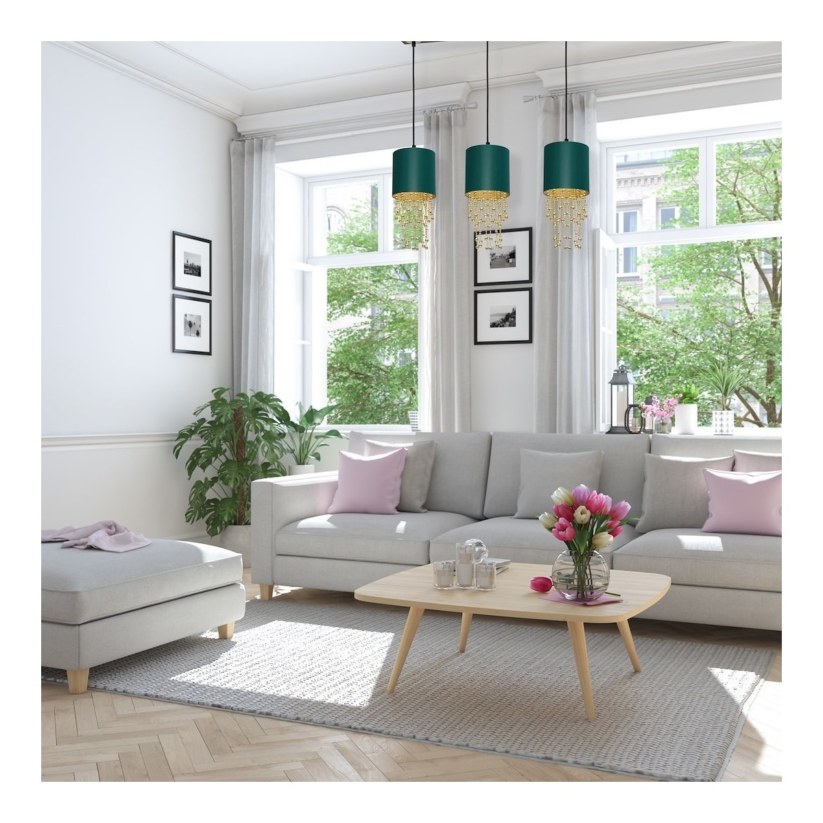 MiLagro ALMERIA GREEN GOLD designerskie oświetlenie