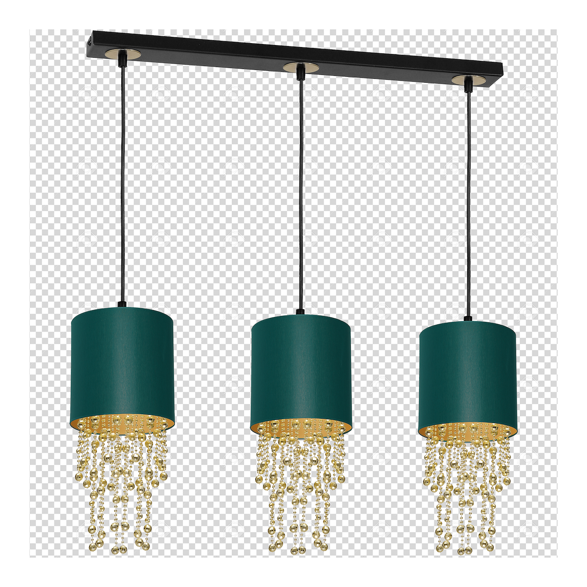 MiLagro Lampa wisząca ALMERIA GREEN/GOLD 3xE27 MLP64500