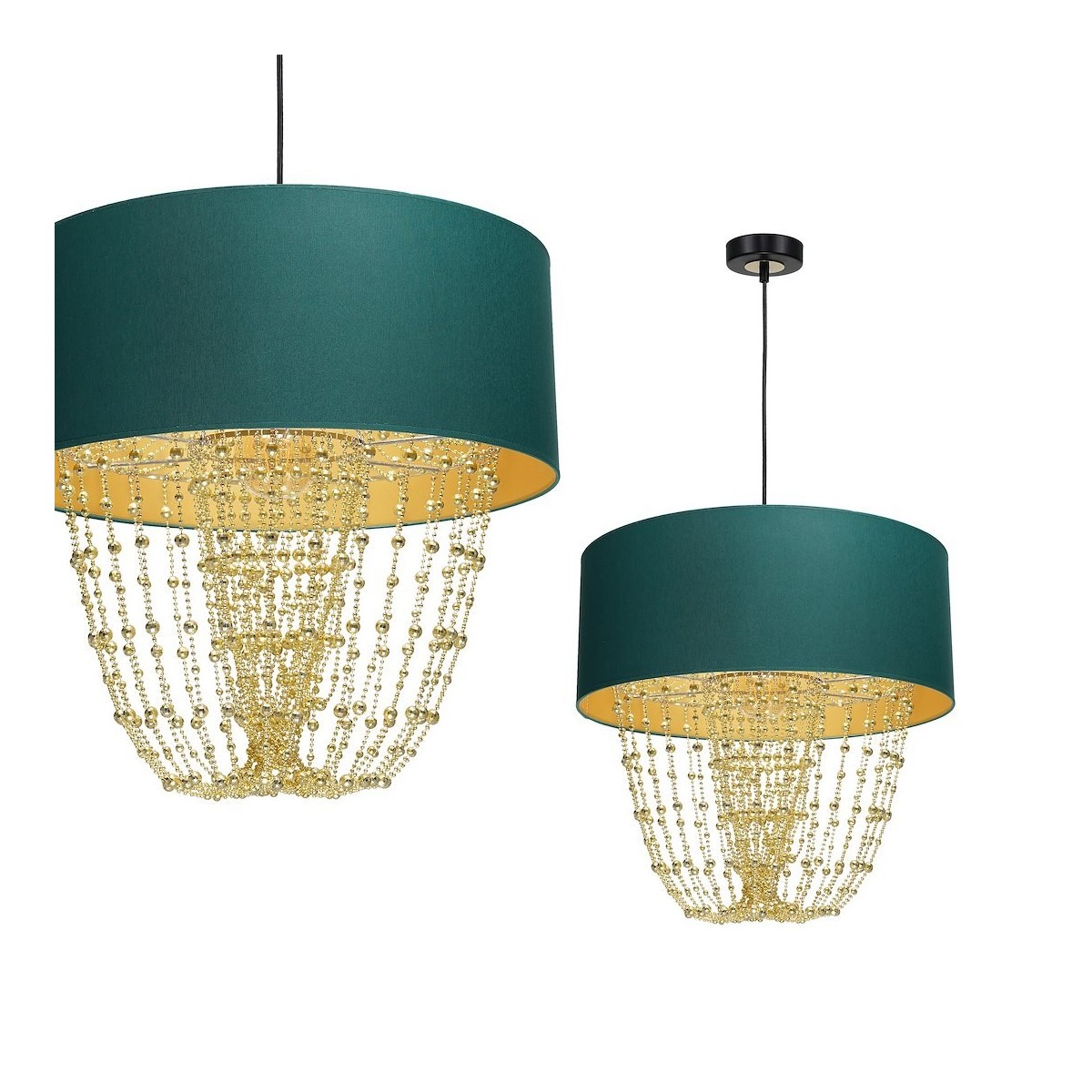 MiLagro Lampa wisząca ALMERIA GREEN/GOLD 1xE27 MLP6452