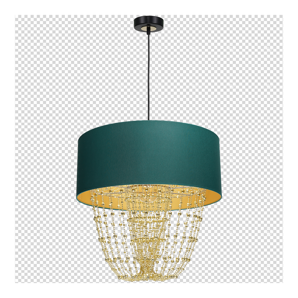 MiLagro Lampa wisząca ALMERIA GREEN/GOLD 1xE27 MLP6452