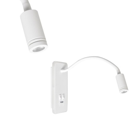 MiLagro Lampka nocna Base 8W+2W Biały ML6349