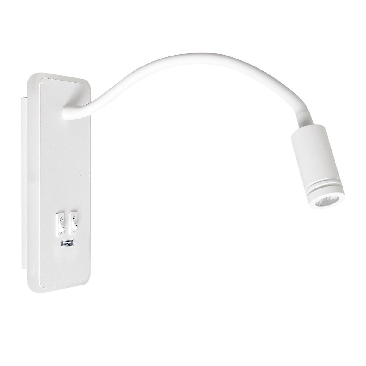 MiLagro Lampka nocna Base 8W+2W Biały ML6349