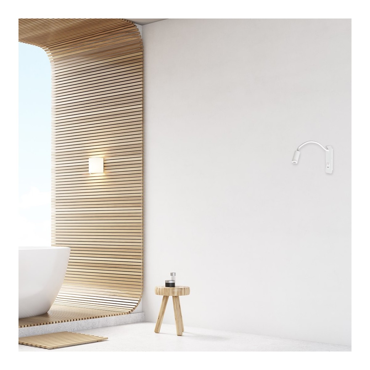 MiLagro Lampka nocna Base 8W+2W Biały ML6349