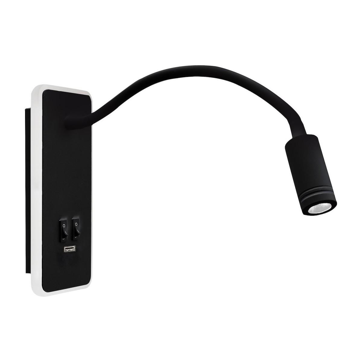 MiLagro Lampka nocna BASE 8W+2W BLACK ML63500