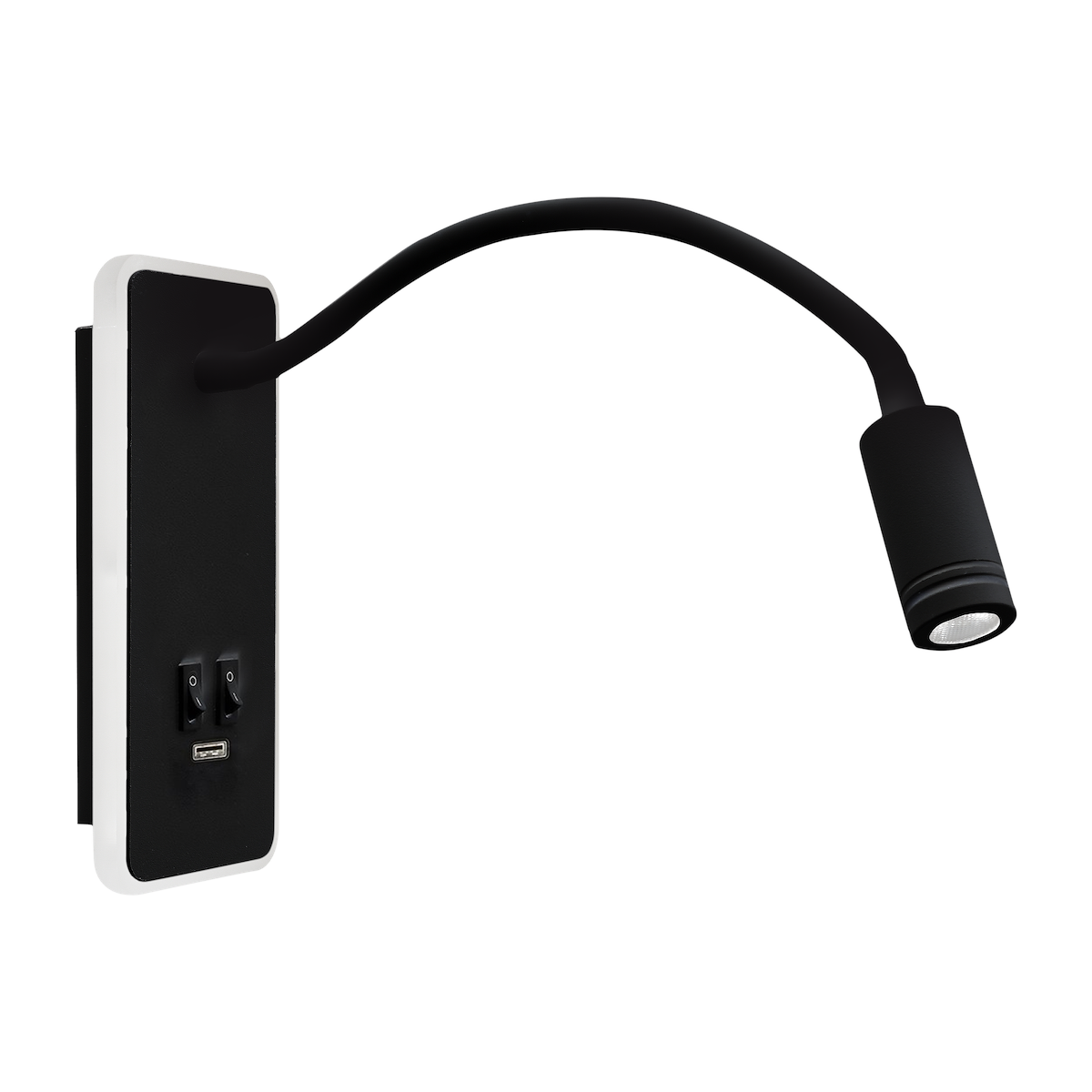 MiLagro Lampka nocna BASE 8W+2W BLACK ML63500