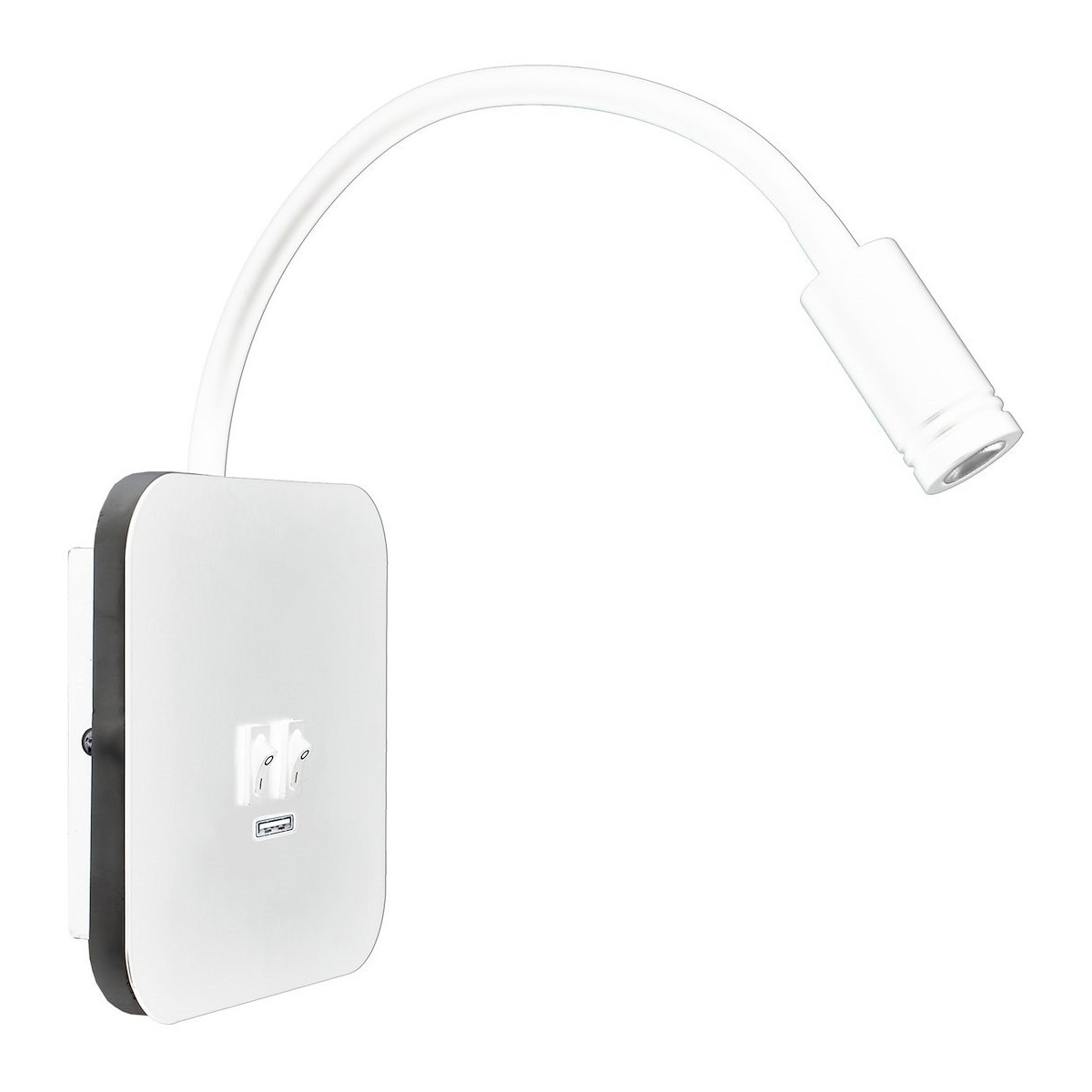 MiLagro Lampka nocna Base 8W+2W Biały ML6351