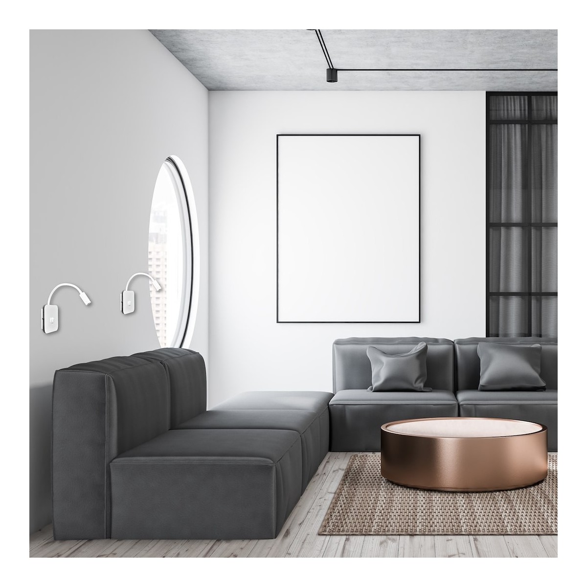 MiLagro Lampka nocna Base 8W+2W Biały ML6351