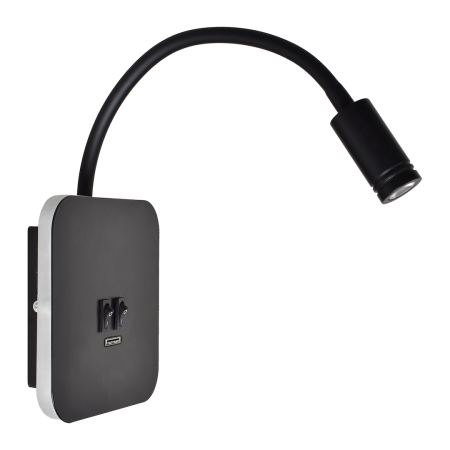 MiLagro Lampka nocna BASE 8W+2W BLACK ML6352