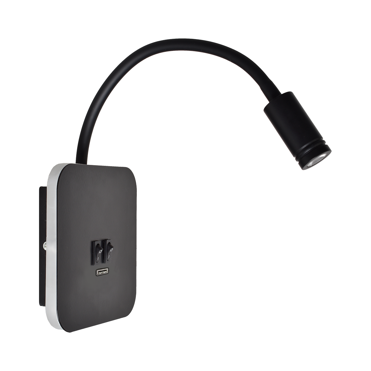 MiLagro Lampka nocna BASE 8W+2W BLACK ML6352