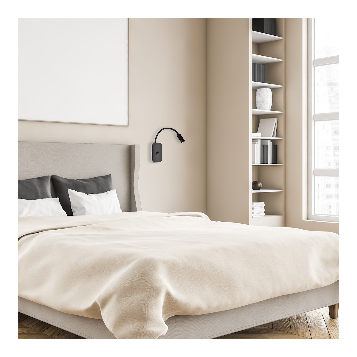 MiLagro Lampka nocna BASE 8W+2W BLACK ML6352