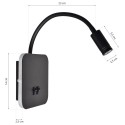 MiLagro BASE BLACK USB LED nowoczesne lampy do wnętrz