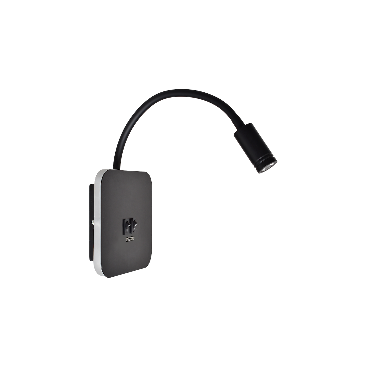 MiLagro Lampka nocna BASE 8W+2W BLACK ML6352