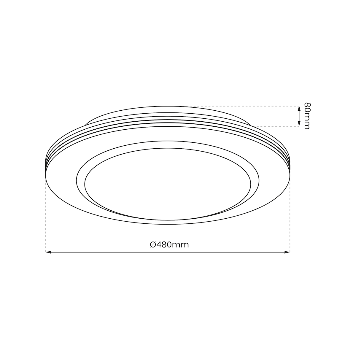 MiLagro Plafon KELLY 48W LED O480 mm ML6408
