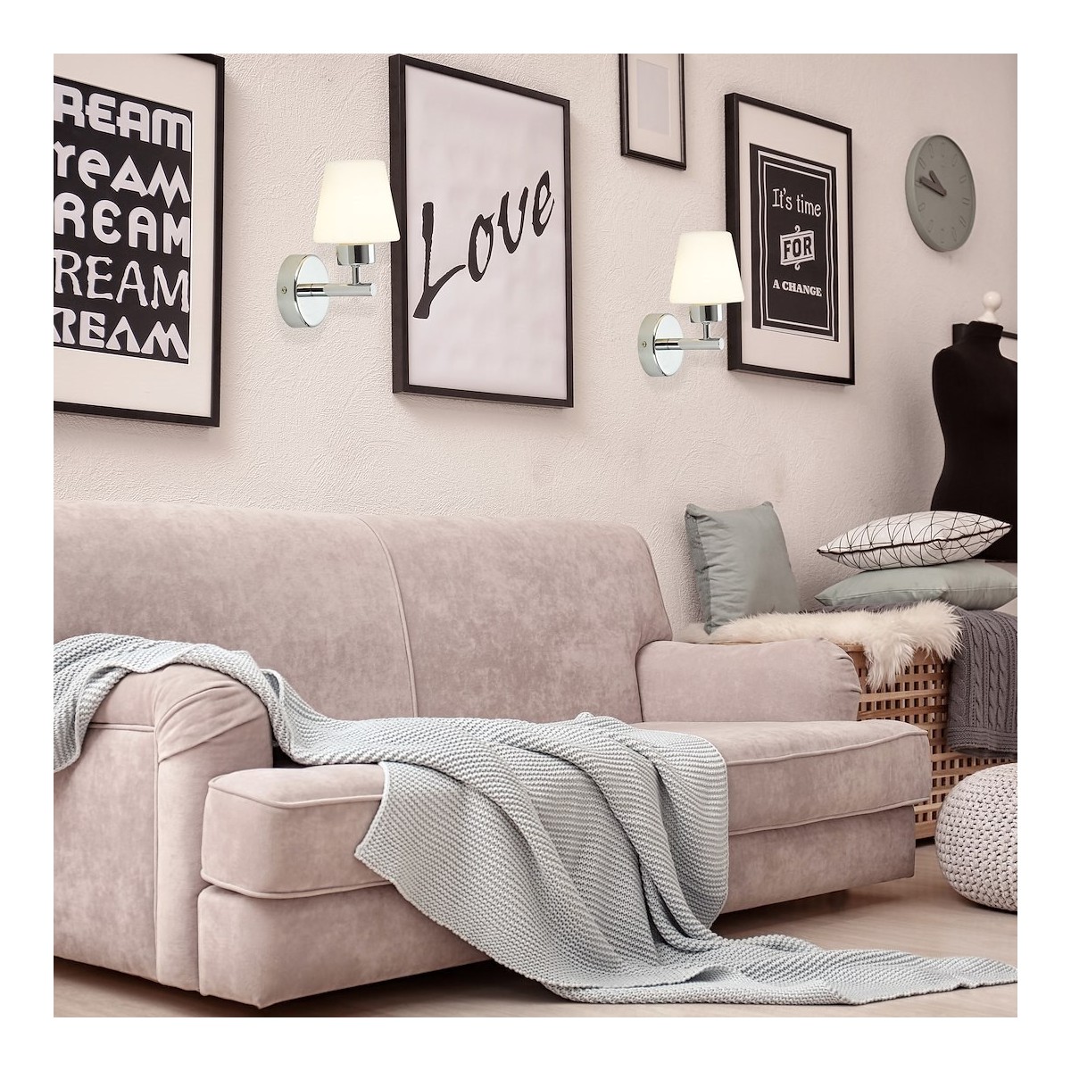 MiLagro LEE CHROME kinkiet designerskie oświetlenie