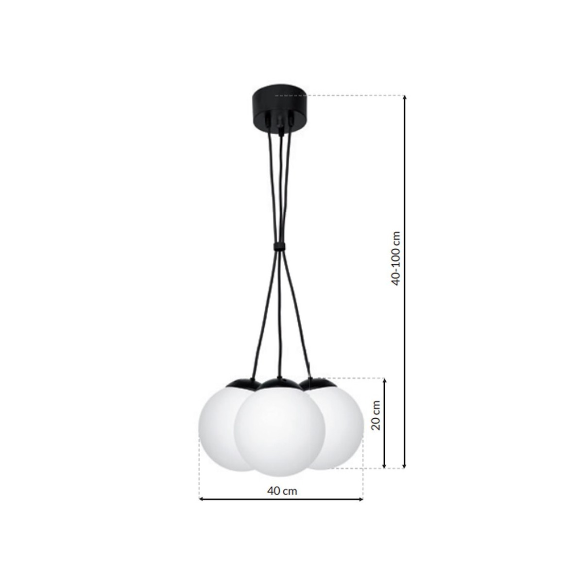 MiLagro LIMA BLACK 3xE14 wyjątkowa iluminacja