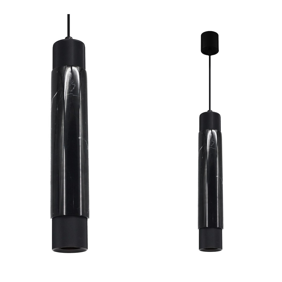 MiLagro Lampa wisząca MARBLE BLACK 1xGU10 ML6339