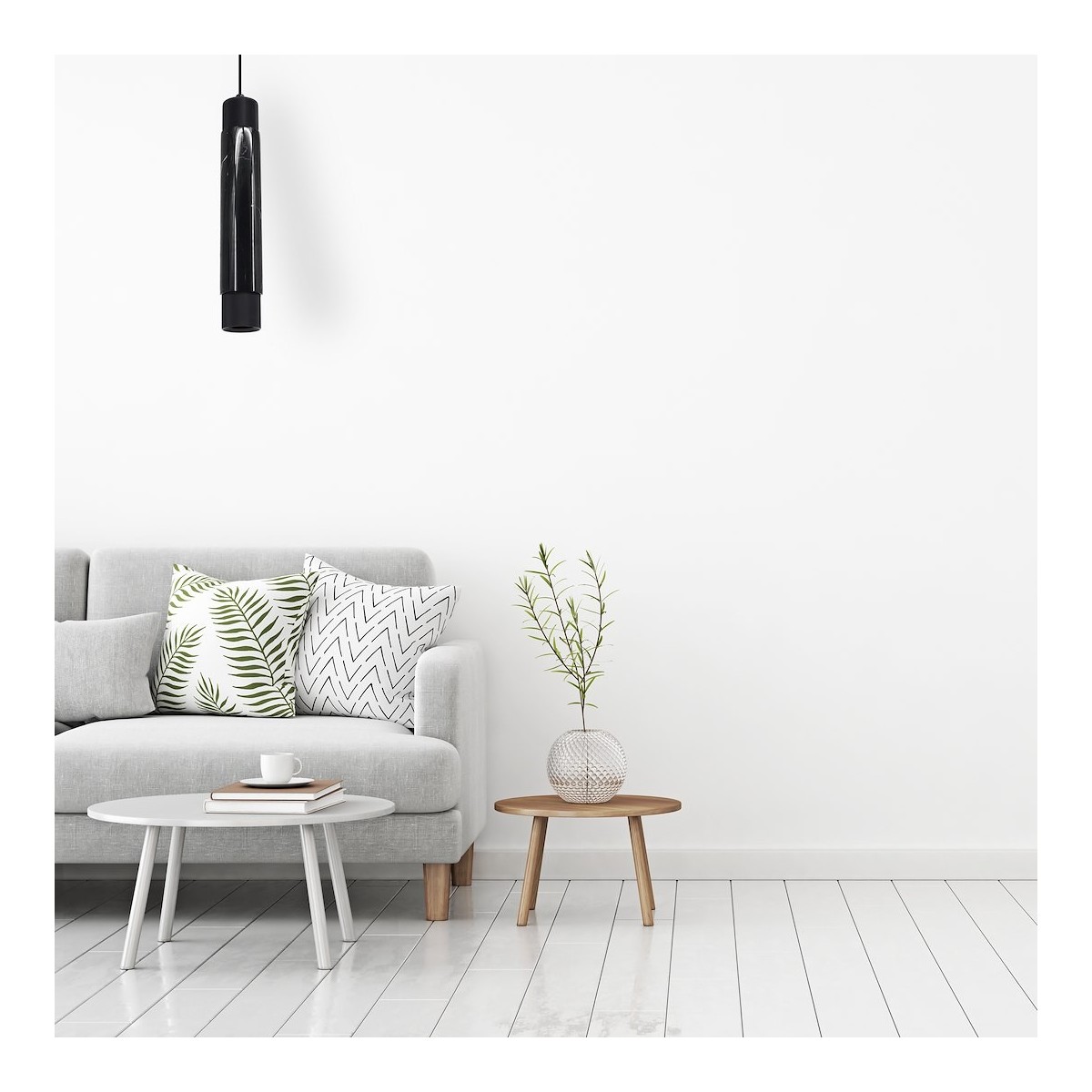 MiLagro Lampa wisząca MARBLE BLACK 1xGU10 ML6339