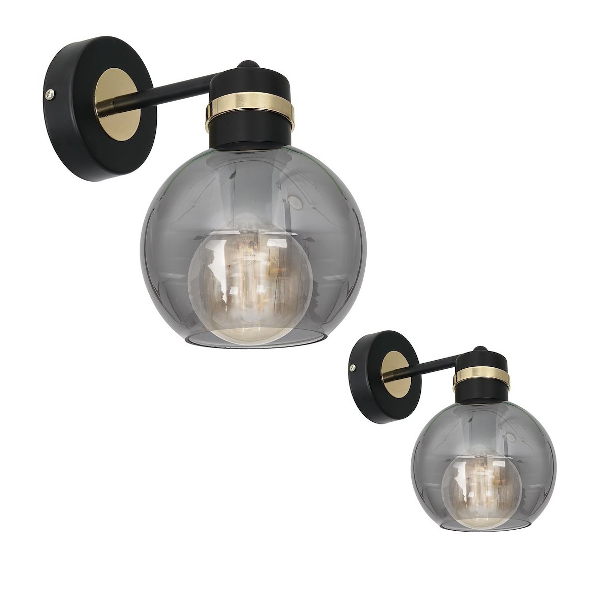 MiLagro Kinkiet OMEGA BLACK/GOLD 1xE27 MLP6528