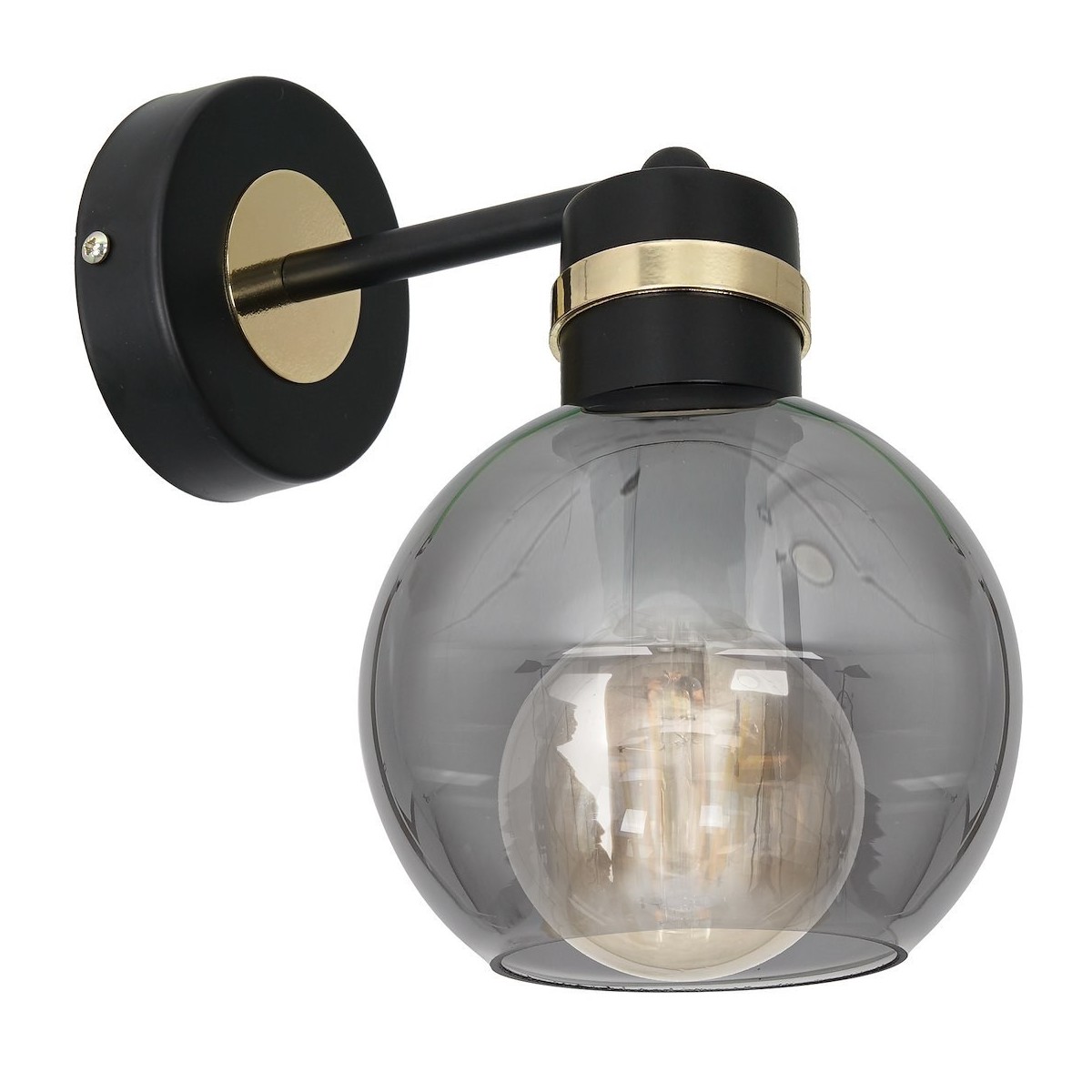 MiLagro Kinkiet OMEGA BLACK/GOLD 1xE27 MLP6528