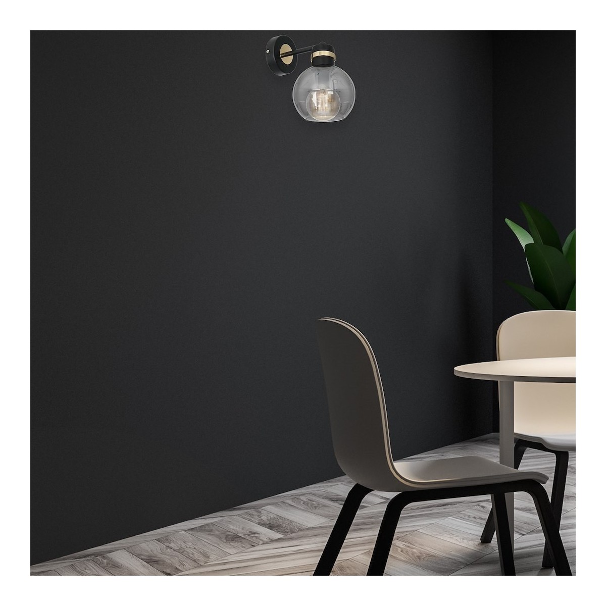 MiLagro Kinkiet OMEGA BLACK/GOLD 1xE27 MLP6528