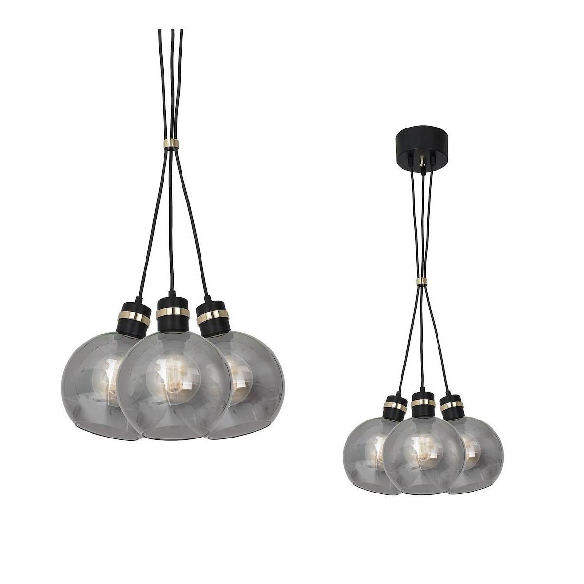 MiLagro OMEGA BLACK GOLD nowoczesne lampy do wnętrz