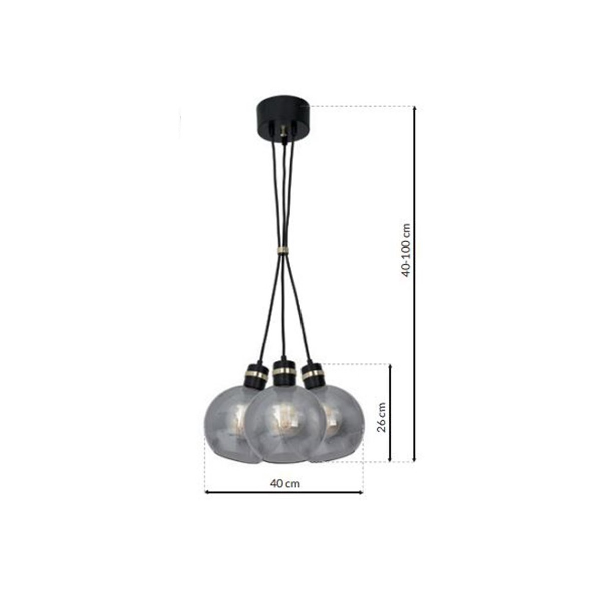 MiLagro OMEGA BLACK GOLD nowoczesne lampy do wnętrz