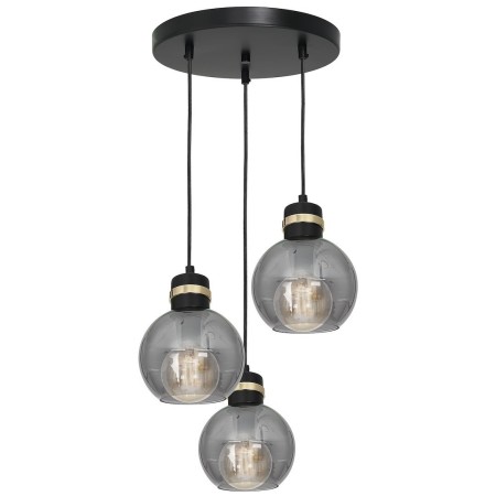 MiLagro Lampa wisząca OMEGA BLACK/GOLD 3xE27 MLP6533