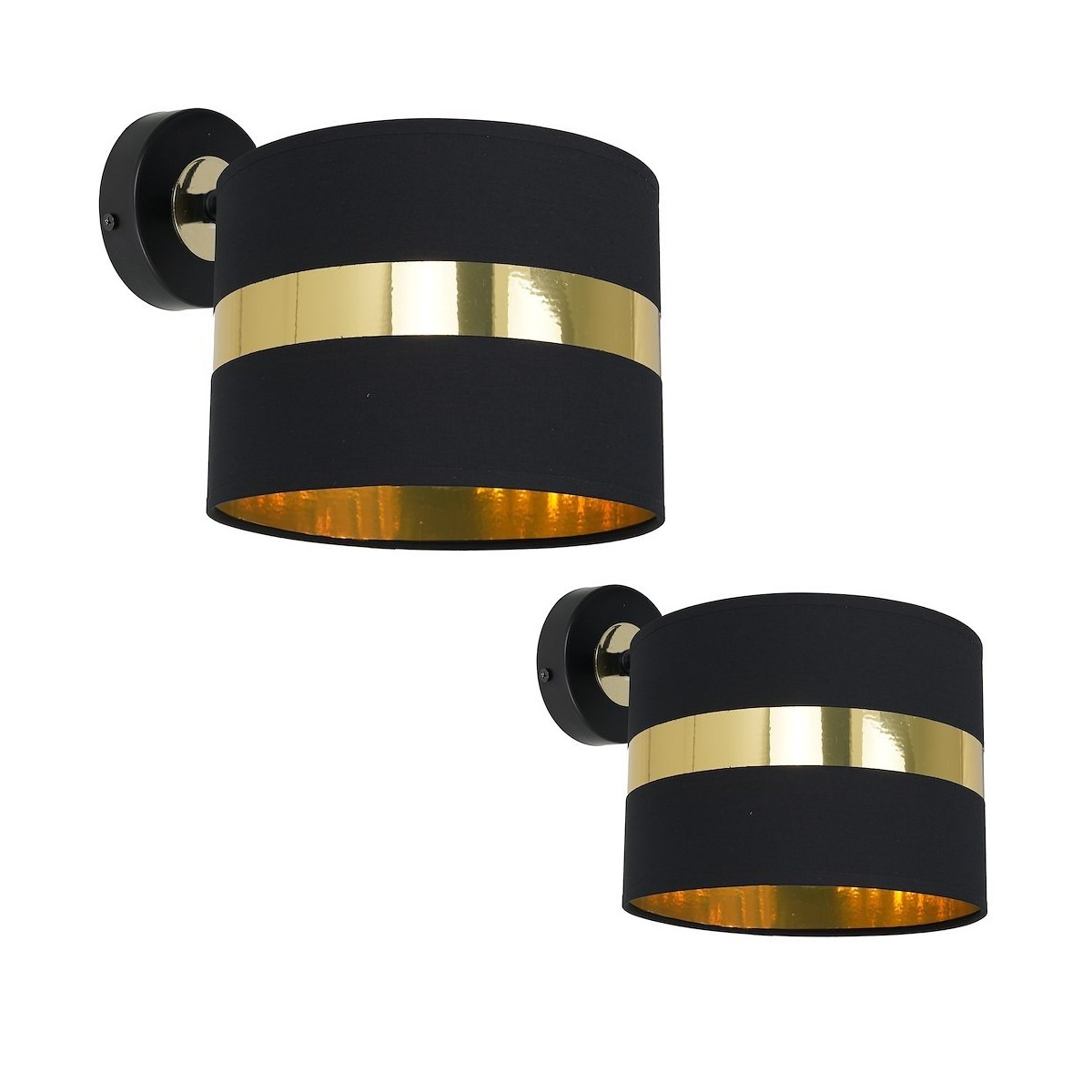 MiLagro Kinkiet PALMIRA BLACK / GOLD 1xE27 60W MLP6317