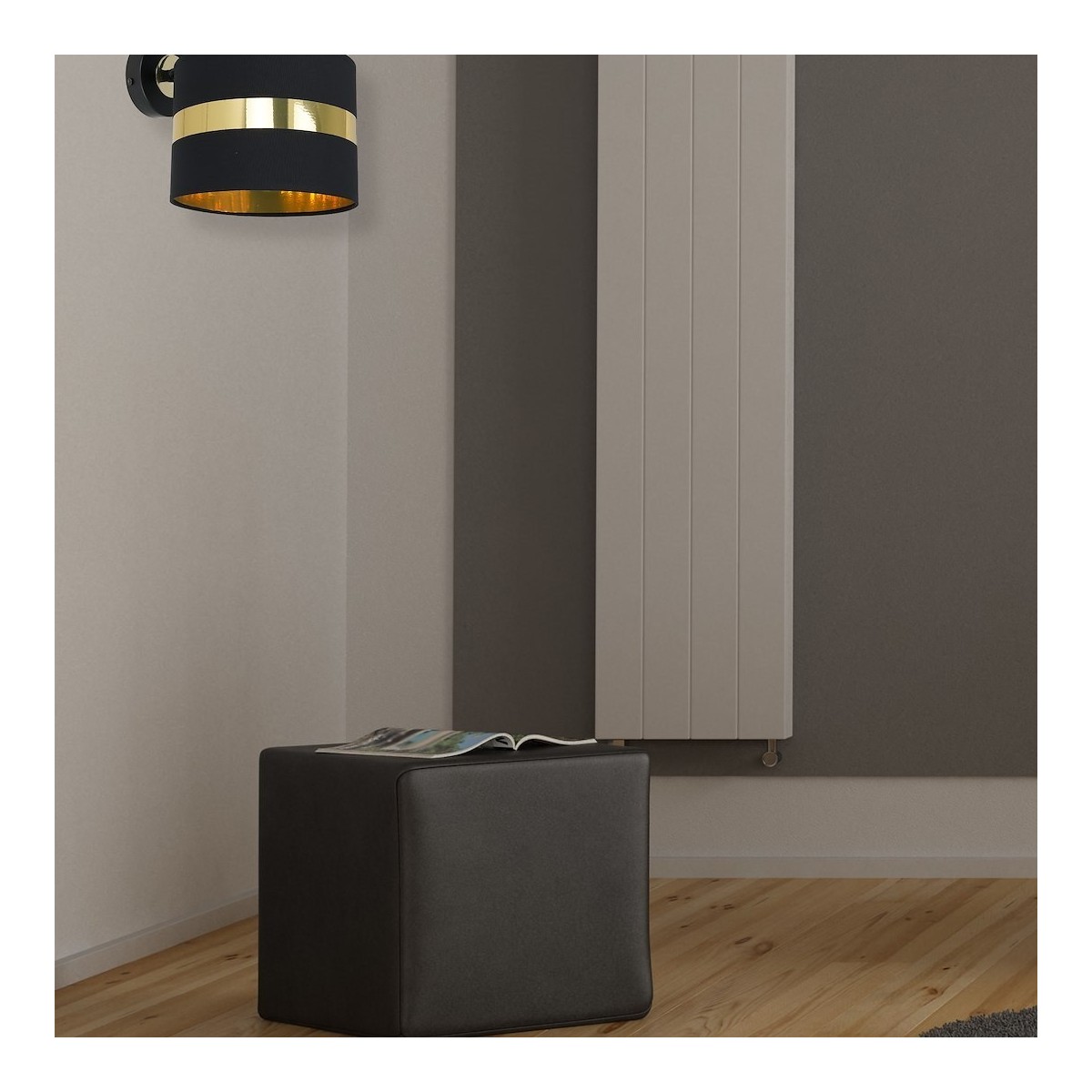 MiLagro Kinkiet PALMIRA BLACK / GOLD 1xE27 60W MLP6317