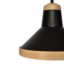 MiLagro Lampa sufitowa SALMA BLACK / WOOD 2xE27 MLP6296